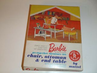 Barbie Go - Together Furniture Kit - Chair,  Ottoman,  Endtable Mib