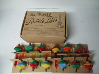 12 Vintage C - 6 Noma Bubble Lights In Brown Box - Ml