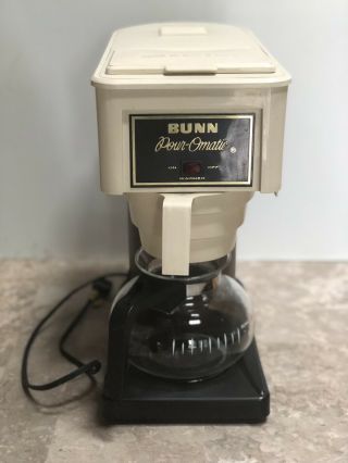 Vintage Bunn Pour - Omatic 6 - Cup Coffee Maker Faux Wood Finish Retro