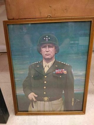 Ww 2 Era General George Patton 11 " X14 " Colored Photo