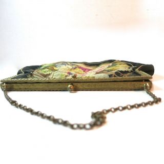 Antique Vintage Aubusson Figural Scenic Tapestry Purse France Ca.  1800s 6