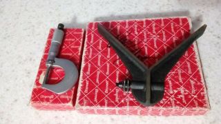 Vintage Sarrett Tools,  Center Finder C8 Head,  230m Micrometer 1 "