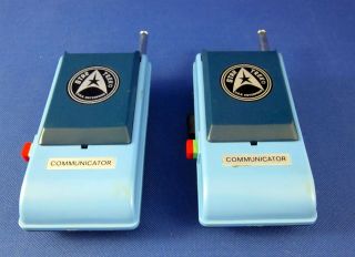 Vintage Mego Star Trek Walkie Talkies Communicators 1960 
