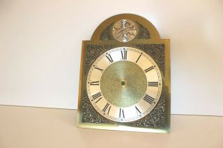 Tempus Fugit Grandfather Clock Face Dial Holed Brass Metal Vintage