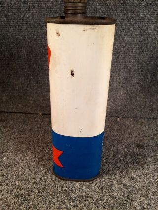 Vintage Oilzum Outboard Motor Oil Can Great Graphics Rare Boat Quart Size. 3