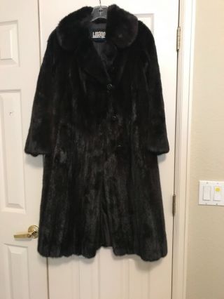 Vintage Ranch Black Mink Full Length Fur Coat (s/m)