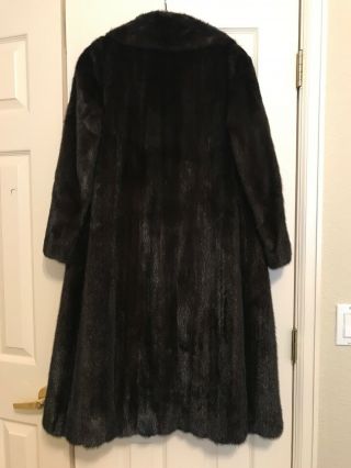 Vintage Ranch Black Mink Full Length Fur Coat (s/m) 5