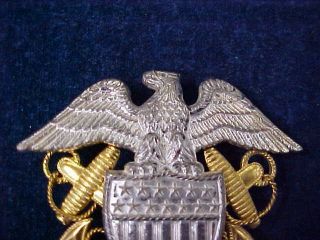 Orig WW2 USN Officers Cap Eagle United States Navy 2