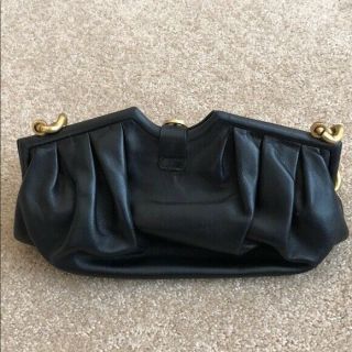 Jimmy Choo Matte Black Leather Antique Gold Chain Handbag Bag Purse GORGEOUS 5