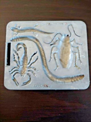 1964 Creepy Crawler Thingmaker Cast Metal Mold Mattel 4477 - 059 - 9b Scorpion Worm