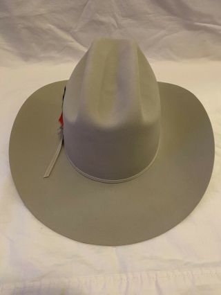 Stetson Cowboy Hat 4x Beaver Fur Felt Vintage Rare 6 7/8 14 " Brim