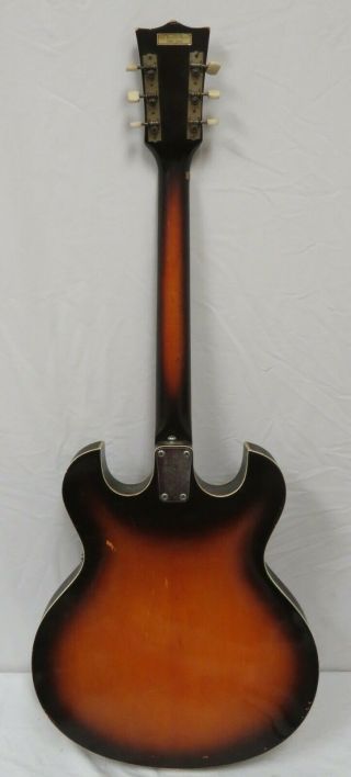 Vintage 1960s Guyatone Musician SG - M03 Semi Acoustic Guitar F - Hol Hollow Body 2