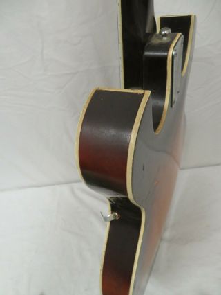 Vintage 1960s Guyatone Musician SG - M03 Semi Acoustic Guitar F - Hol Hollow Body 9