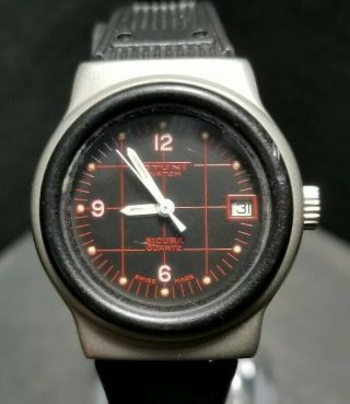 Ultra Rare Vintage Stunt Watch 8501 By Sicura (breitling) Swiss Quartz