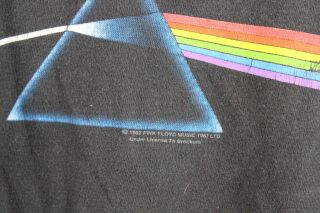 Vintage Pink Floyd Dark Side of the Moon 1994 Tour Shirt 90s Concert Brockum 92 2