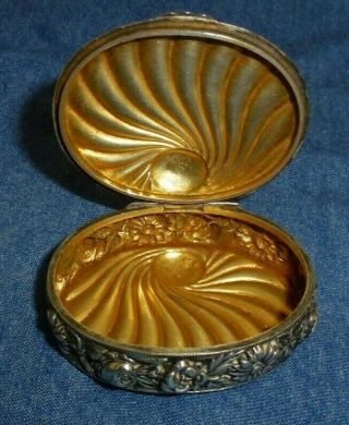 Victorian Silver Snuff Box 1872 London Hallmark Probably Sampson Mordan