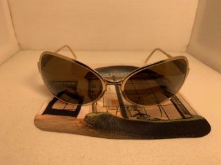 Oliver Peoples Op - 524 Rare Satin Gold Whith Brown Lens Vintage 100 Authentic