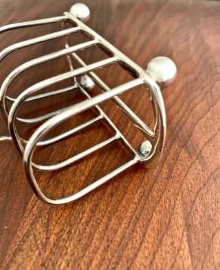 CHARLES TURMAN BURROWS & SONS ENGLISH STERLING SILVER TOAST RACK 1909: NO MONO 3