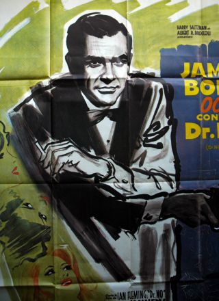 Vintage JAMES BOND 007 - DR.  NO Movie Poster 1sh Film art Sean Connery 2
