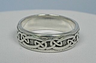 Vintage Sterling Silver Scottish Ola Gorie Rona Band Ring Size U 1/2