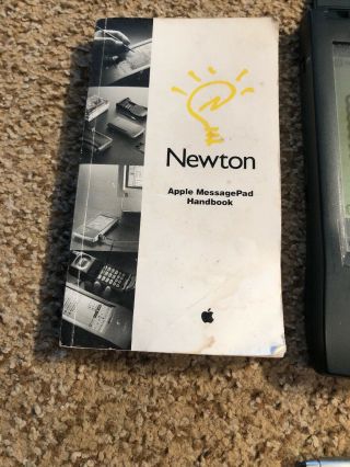 Vintage Apple Newton Message Pad 120 W/Stylus 2MB Card And Handbook. 6