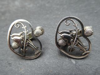 Vintage Georg Jensen [101 Design] Sterling Silver Earrings Circa 1954 Dolphins