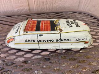 Vintage Tin Wind Up Marx “ Learn To Drive - Safe Drivig School (no Top -