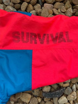 Vintage Nevica size 42 Survival Ski Jacket Neon Color Block Hood 80s/90s 3
