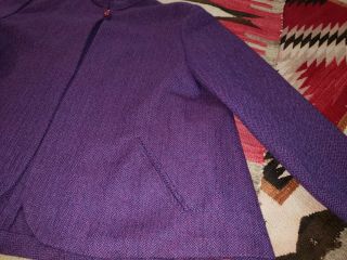 Vtg Salvatore Ferragamo Wool Tweed Cape jacket coat 40 L 4
