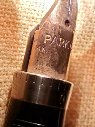 Vintage Parker 75 Fountain Pen Sterling Silver Flat Top With 14k Gold Nib 66 2