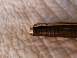 Vintage Parker 75 Fountain Pen Sterling Silver Flat Top With 14k Gold Nib 66 9