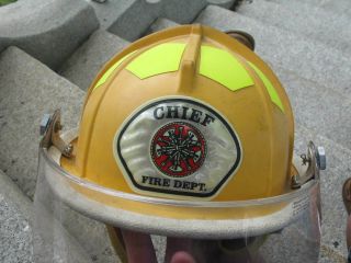 Vintage Fire Department Helmet Usa Rescue Bullard Cap Hat Chief Tx/txa Model