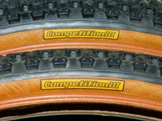 Nos Rare 1980s Tioga Comp Iii 3 Yellow Label 24 " Cruiser Tires Old School Bmx