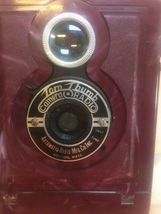 Tom Thumb Camera Radio Automatic Radio MFG.  CO.  Inc.  ' Vintage 