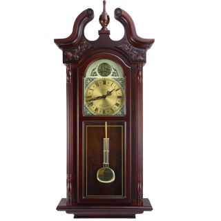38 " Grand Antique Colonial Chiming Wall Clock Pendulum Westminster Wood Chimes