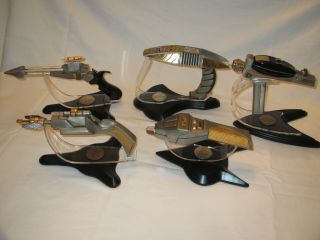 Franklin Star Trek Entire Set Of 5 Pewter Side Arms - Rare Limited Editions
