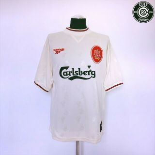 FOWLER 9 Liverpool Reebok Vintage Away Football Shirt Jersey 1996/97 (L) 2