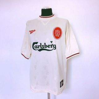 FOWLER 9 Liverpool Reebok Vintage Away Football Shirt Jersey 1996/97 (L) 4