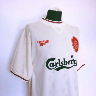 FOWLER 9 Liverpool Reebok Vintage Away Football Shirt Jersey 1996/97 (L) 5