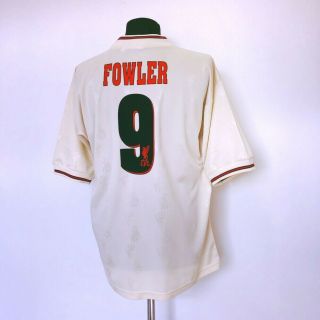 FOWLER 9 Liverpool Reebok Vintage Away Football Shirt Jersey 1996/97 (L) 7