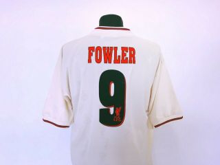 FOWLER 9 Liverpool Reebok Vintage Away Football Shirt Jersey 1996/97 (L) 8