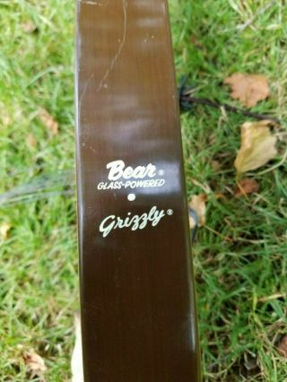 Vintage Bear Archery Glass - Powered Grizzly Recurve Bow AMO 58 