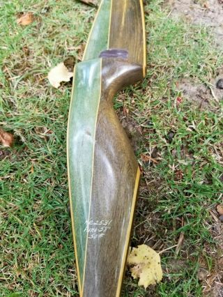 Vintage Bear Archery Glass - Powered Grizzly Recurve Bow AMO 58 