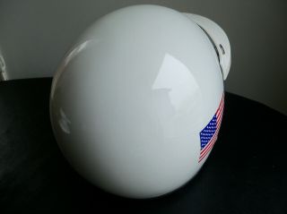 Vintage BELL TOPTEX R - T Motorcycle Racing White Helmet 7 1/8 