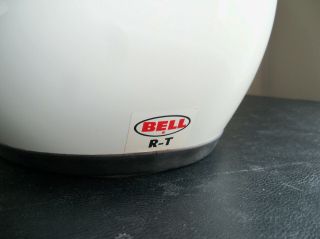Vintage BELL TOPTEX R - T Motorcycle Racing White Helmet 7 1/8 