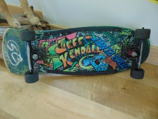 Vintage Jeff Kendall Skateboard Complete Deck Wheels Trucks Santa Cruz