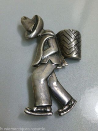 Vintage Los Castillo Taxco Sterling Pin Model 428