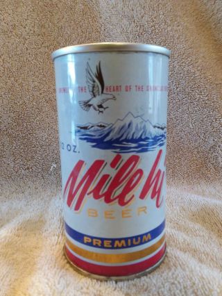 Vintage Mile Hi Beer Can Pull Tab 12 Oz Tivoli Brewing Co,  Denver,  Colorado