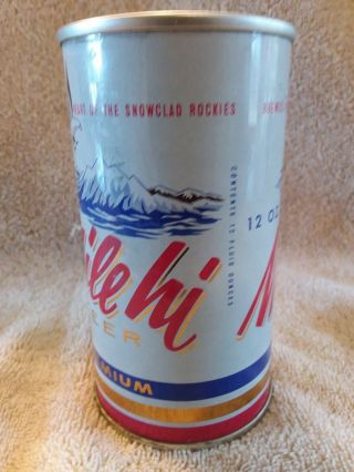 Vintage Mile Hi Beer Can Pull Tab 12 oz Tivoli Brewing Co,  Denver,  Colorado 2