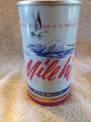 Vintage Mile Hi Beer Can Pull Tab 12 oz Tivoli Brewing Co,  Denver,  Colorado 7